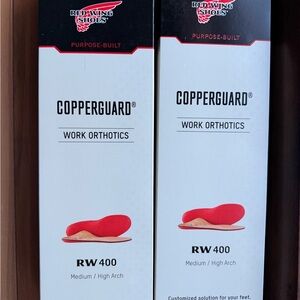 New Red Wing RW400 Copperguard Work Orthotics Mens 11 Medium/High Arch Insoles
